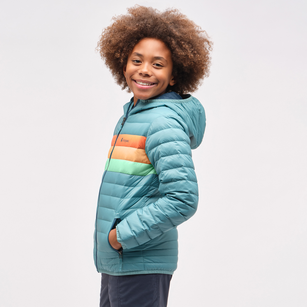Girls down jacket with hood best sale