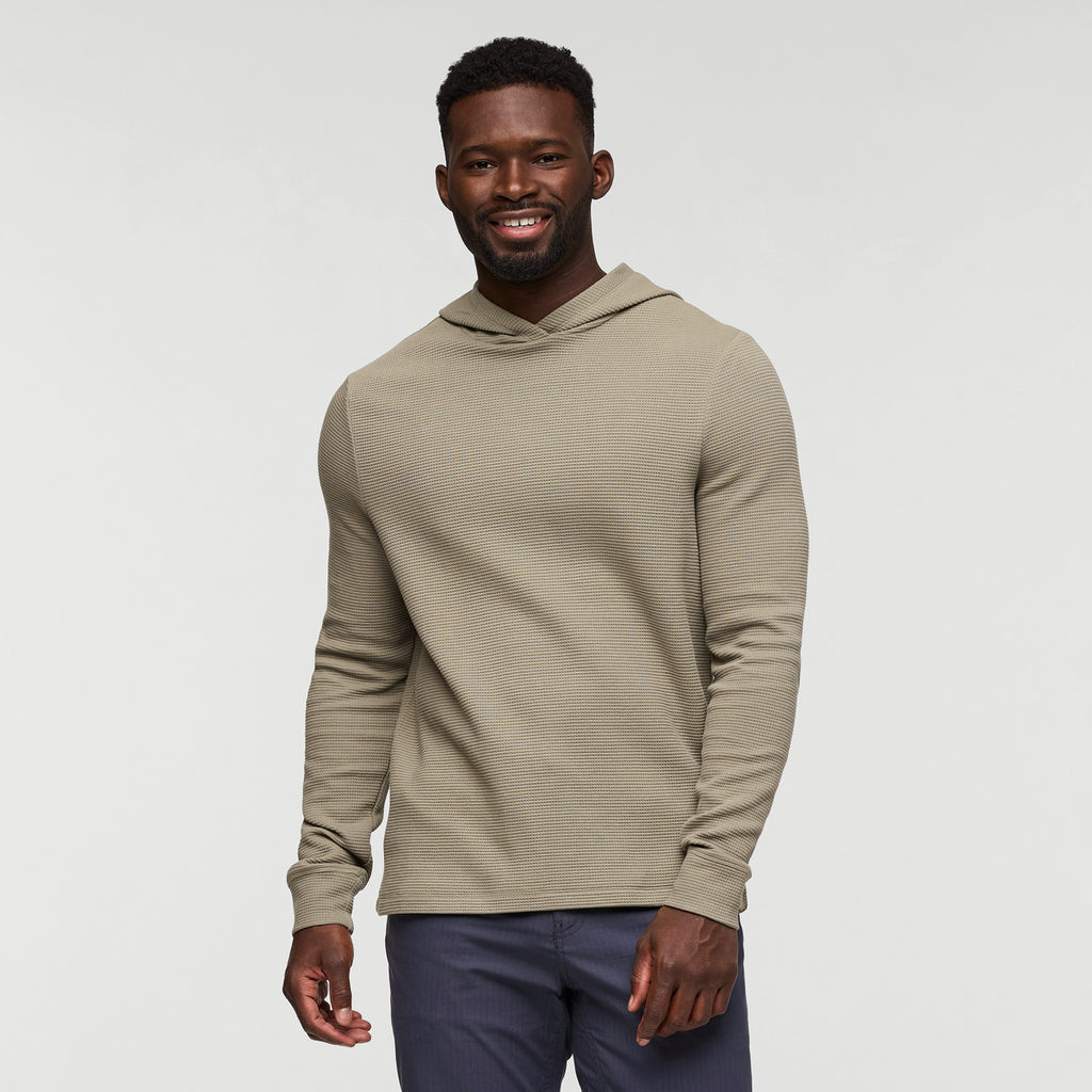 Dokotoo Men's Color Block Hooded Sweatshirt - Waffle Knit Pullover With Pockets - View #6