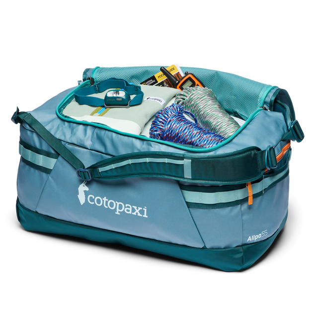 cotopaxi allpa cargo hold Getaway 55L Duffel structured to make it easy to load into the boot or carry around with you Cotopaxi Allpa 50L Adventure Travel